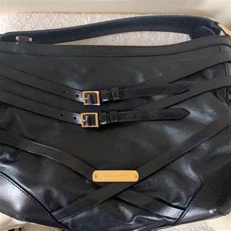 burberry dutton|Authentic Burberry Leather Bridle Dutton Hobo Bag .